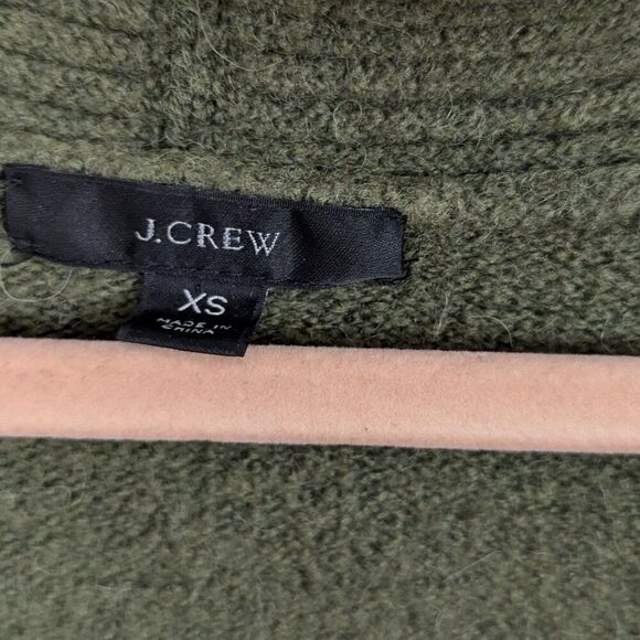 J.Crew | Olive Green Wool Blend Cardigan Sweater Size Extra Small - Picture 5 of 9